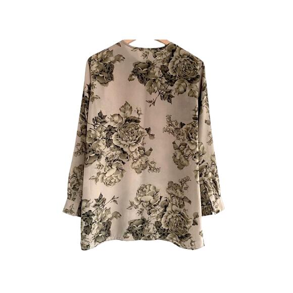 Josephine Chaus Semi-Sheer Floral Print Blouse Size 6 - Picture 2 of 11